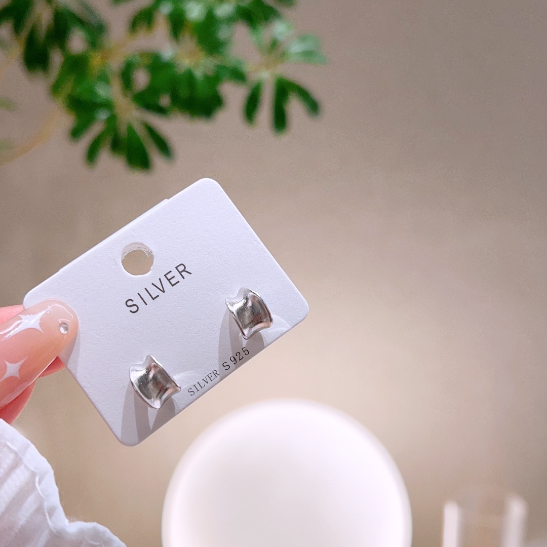 S925 Sterlingsilber Ohrringe Vintage Bankett Silber