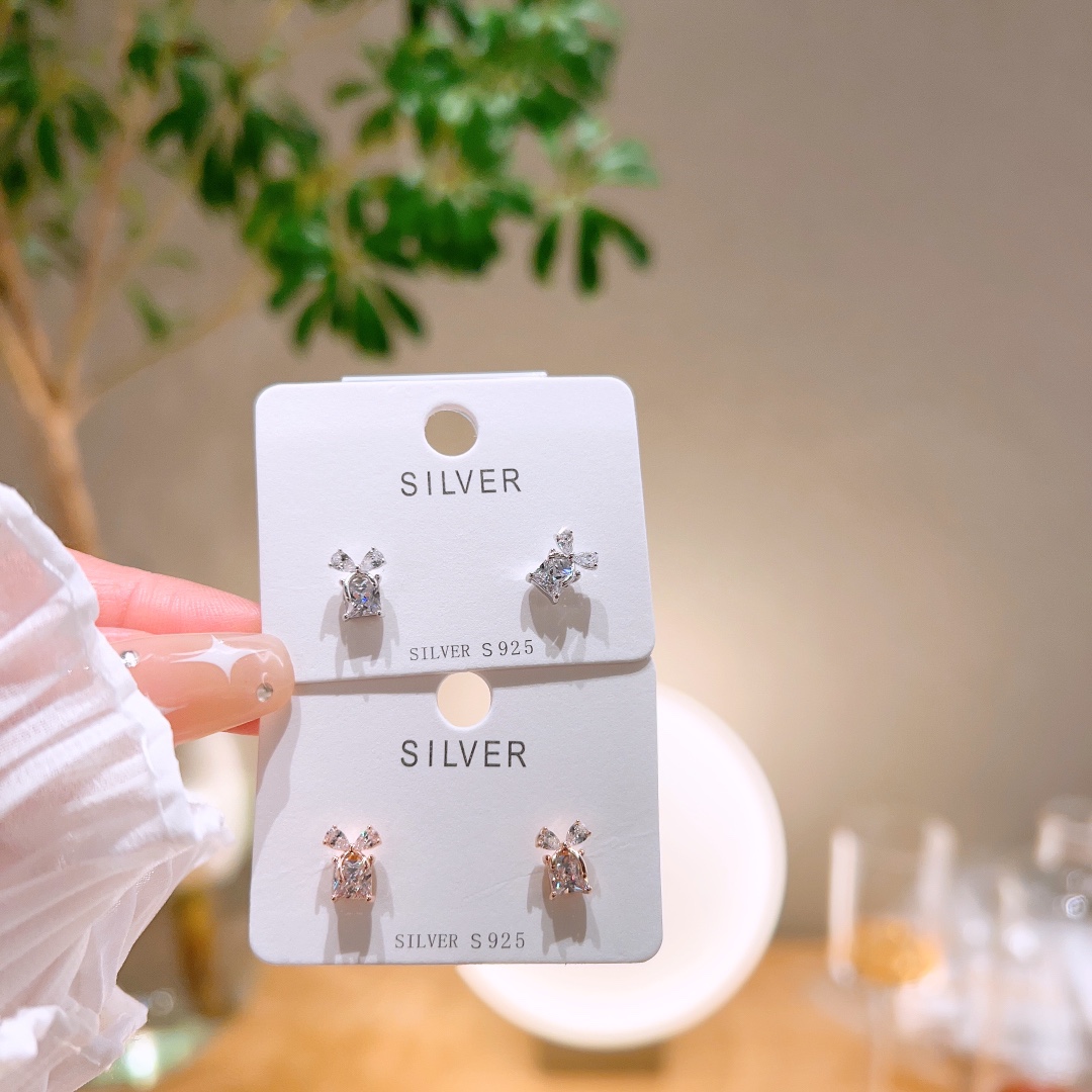 Hypoallergenes Silber Ohrringe Koreanischer Stil Geschenk für sie Gold