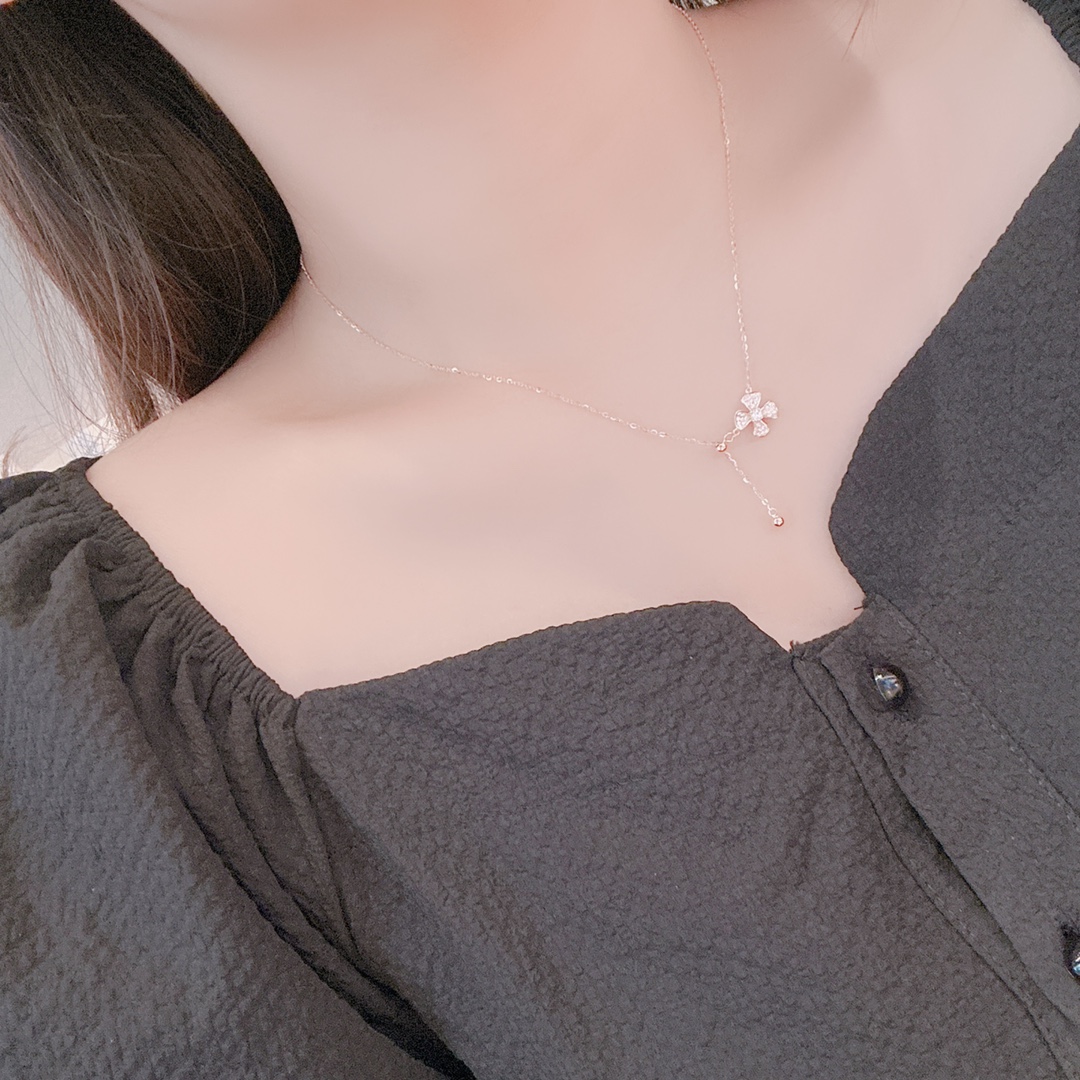 S925 Sterling Silver Necklace Pure Wedding Favor Silver