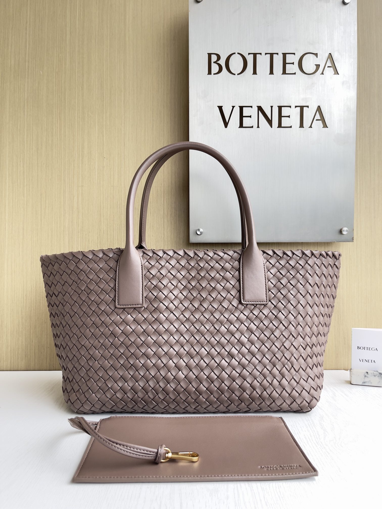 Bottega Veneta Hand-woven lambskin inside and out