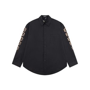 AAAA Balenciaga AAAAA+ Clothing Shirts & Blouses Black Doodle Printing Unisex Long Sleeve