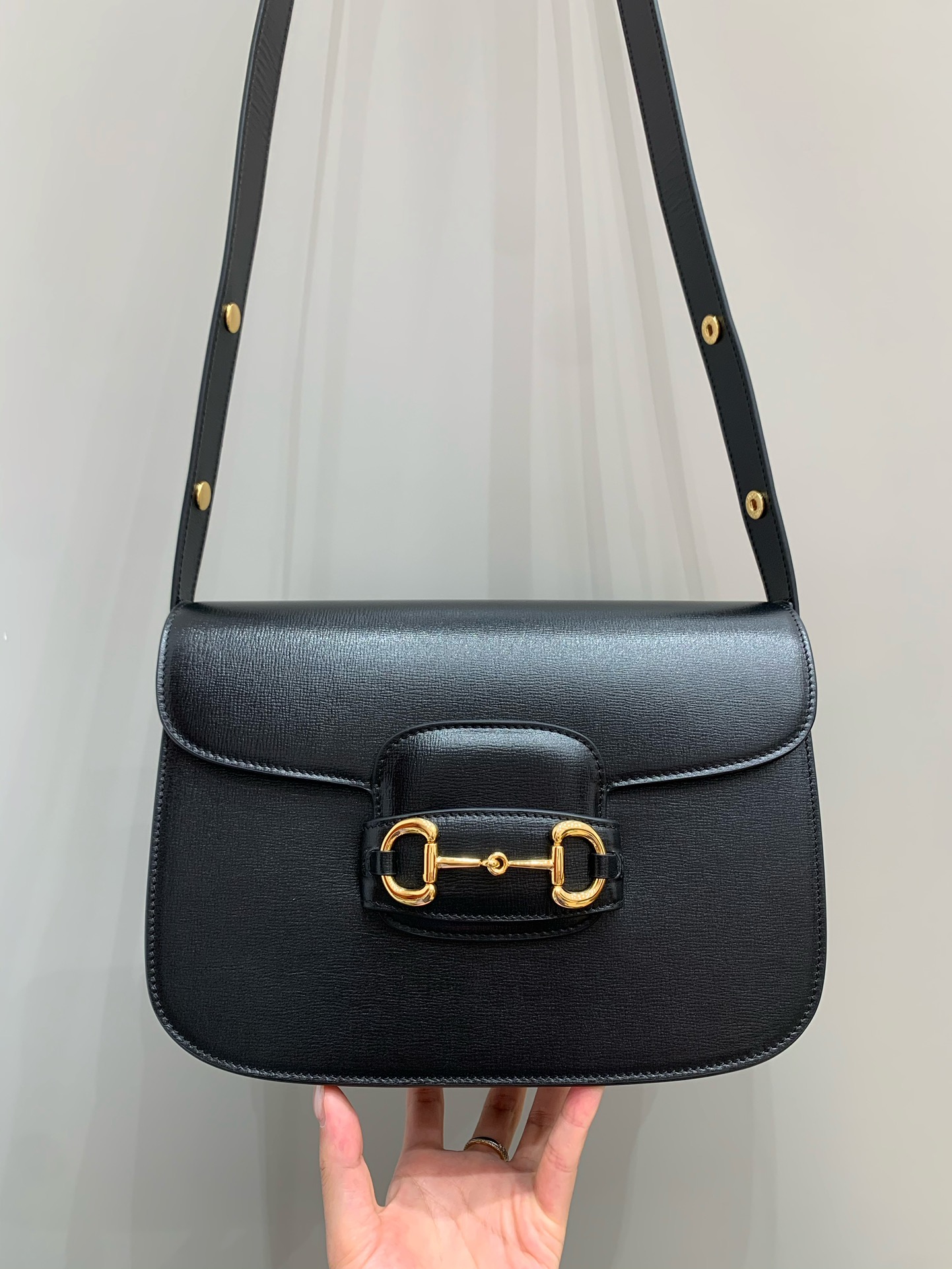 Gucci Horsebit Bolsos de sillín Negro Cobre total 1955