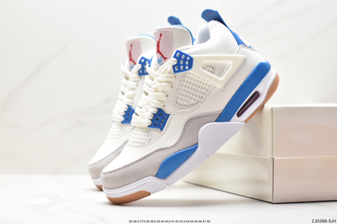 240 耐克Nike Wmns Air Jordan 4 Retro GS”Linen”迈克尔·乔丹AJ4代中帮复古休闲运动文化篮球鞋“白卡其”DR5415-104