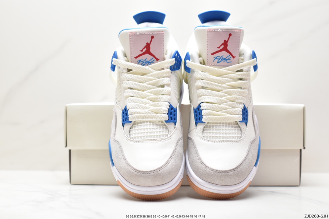 240 耐克Nike Wmns Air Jordan 4 Retro GS”Linen”迈克尔·乔丹AJ4代中帮复古休闲运动文化篮球鞋“白卡其”DR5415-104