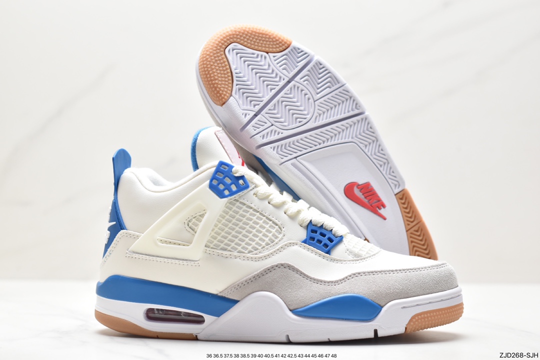 240 耐克Nike Wmns Air Jordan 4 Retro GS”Linen”迈克尔·乔丹AJ4代中帮复古休闲运动文化篮球鞋“白卡其”DR5415-104