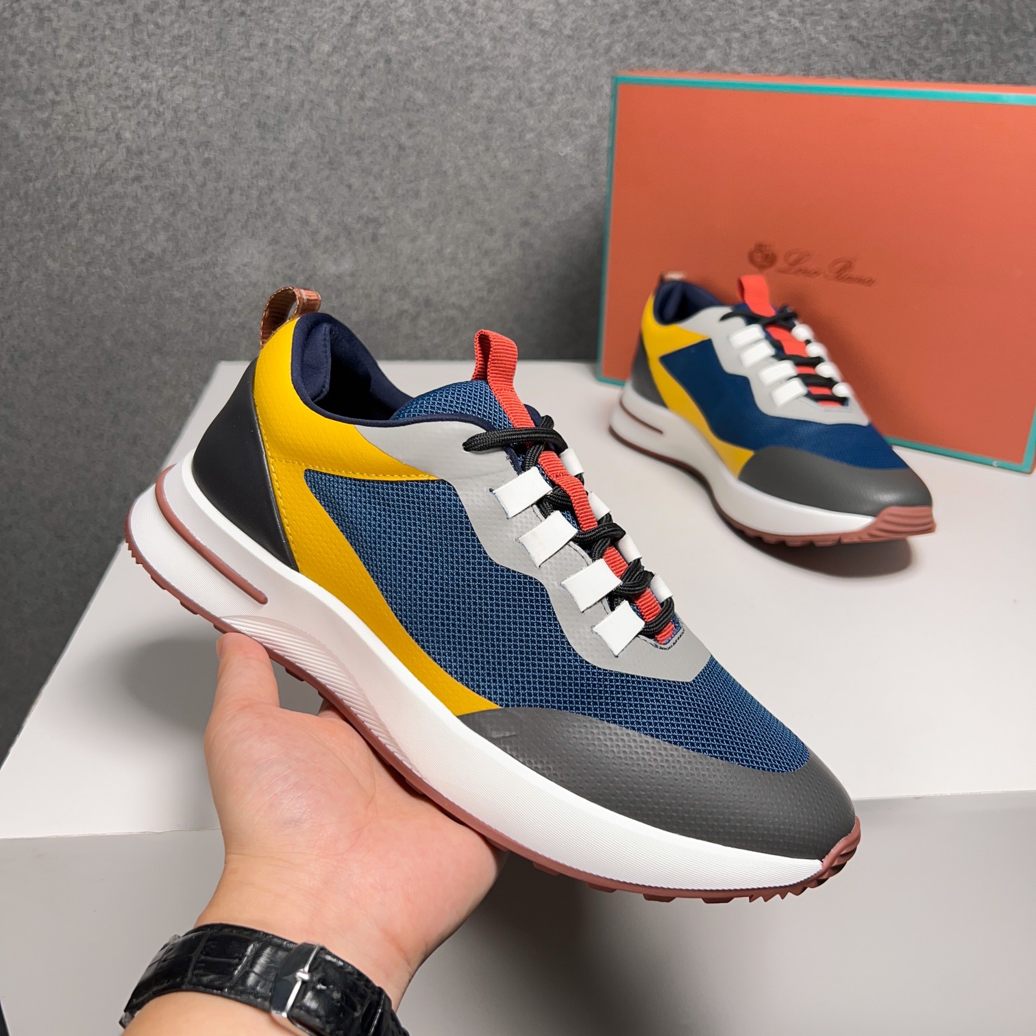 Loro Piana Otoño Caminar Deportes Hombres Zapatos LP Jogging (Dongguan producción OEM suela original