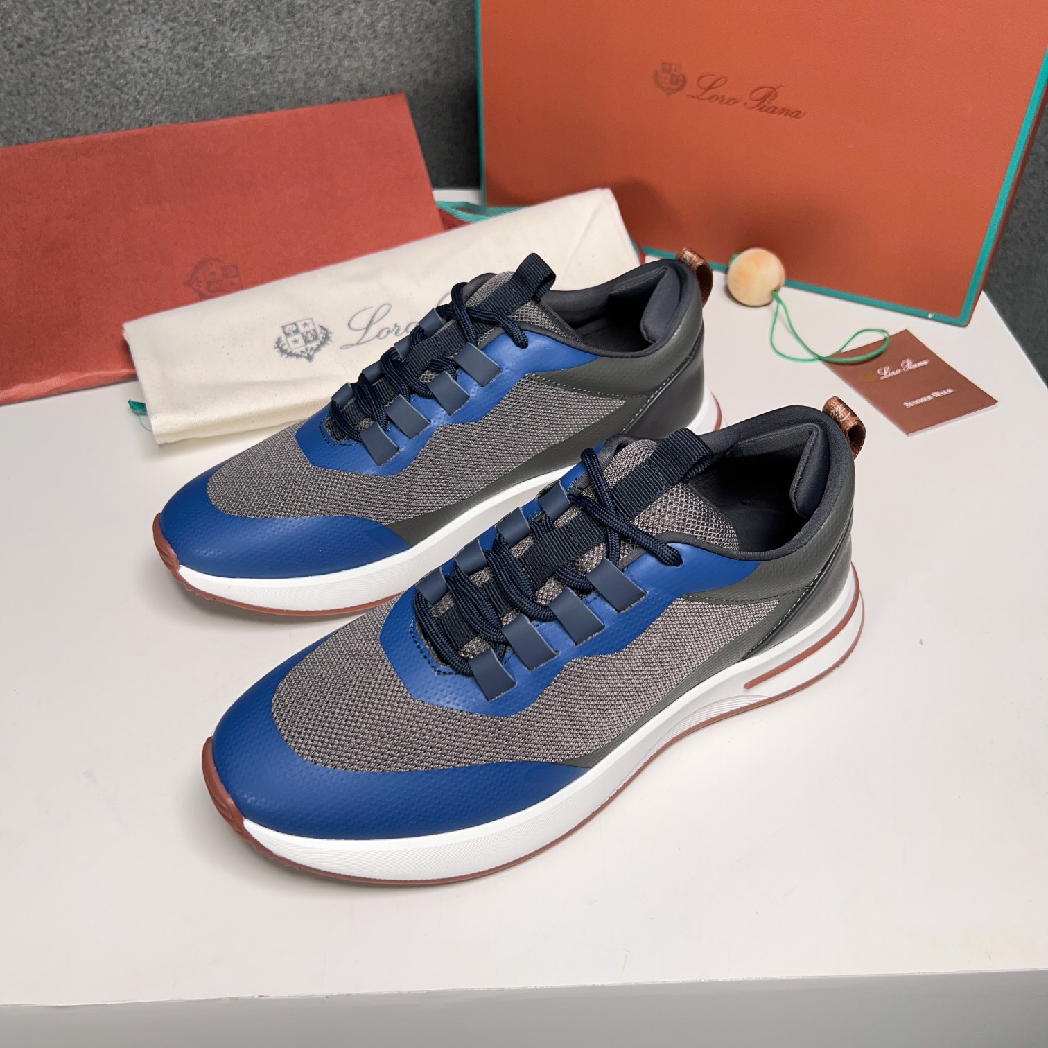 Loro Piana Otoño Caminar Deportes Hombres Zapatos LP Jogging (Dongguan producción OEM suela original