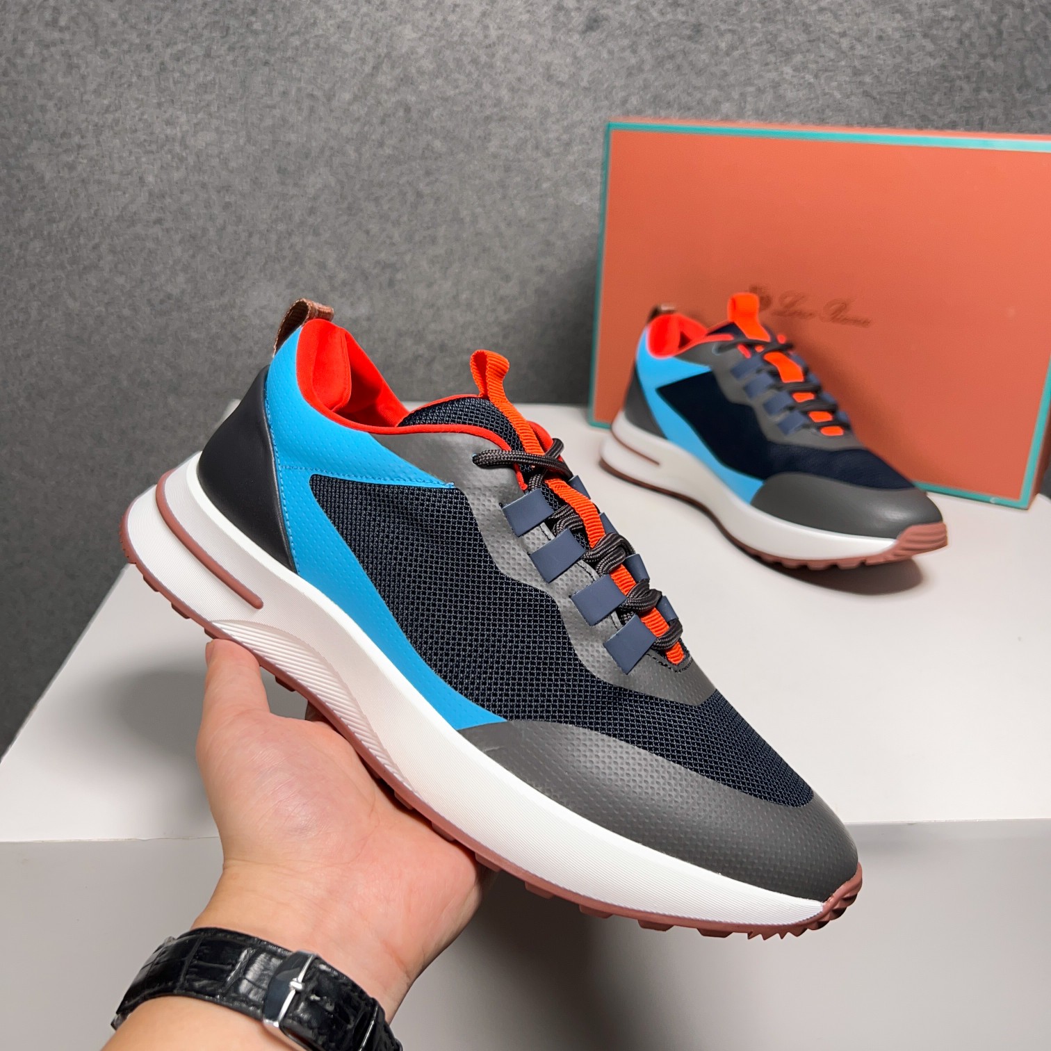 Loro Piana Otoño Caminar Deportes Hombres Zapatos LP Jogging (Dongguan producción OEM suela original