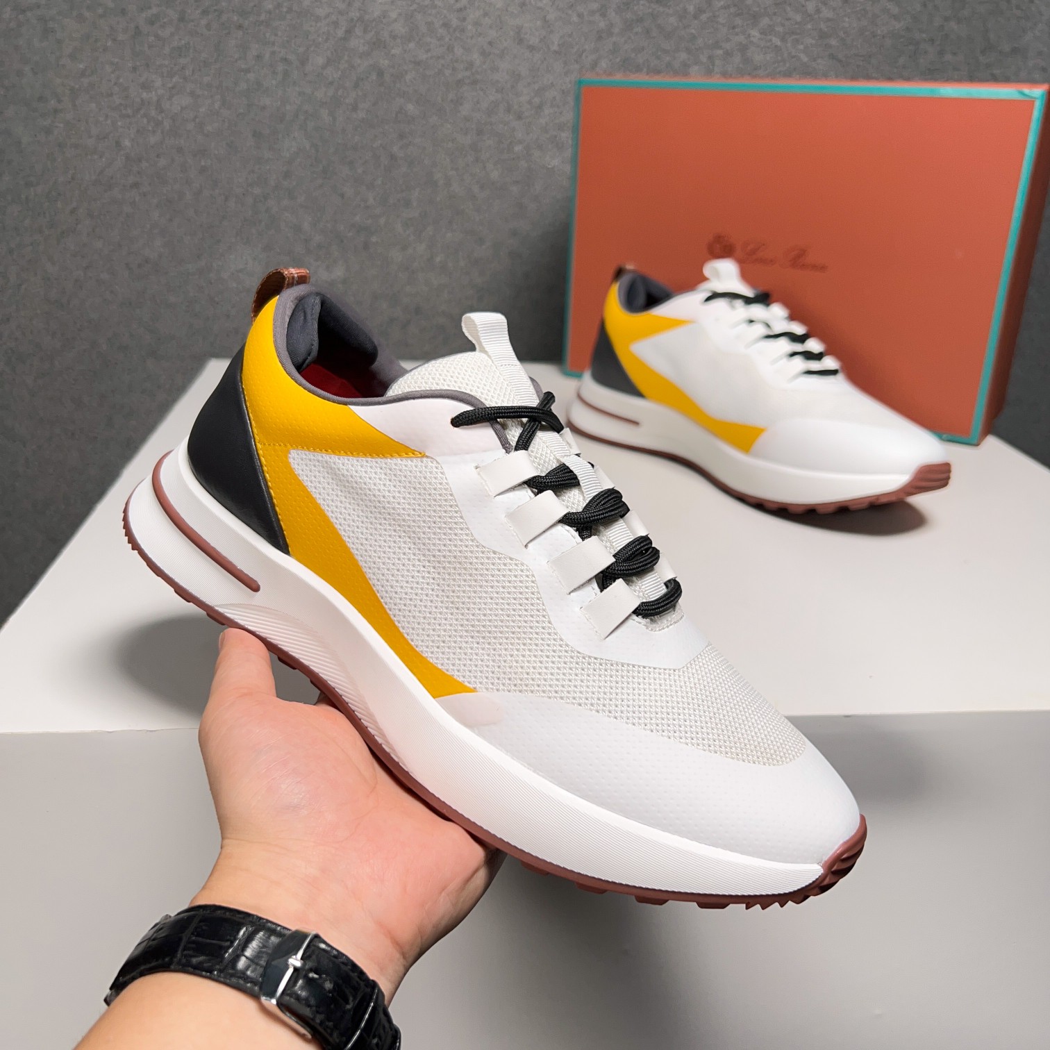 Loro Piana Otoño Caminar Deportes Hombres Zapatos LP Jogging (Dongguan producción OEM suela original
