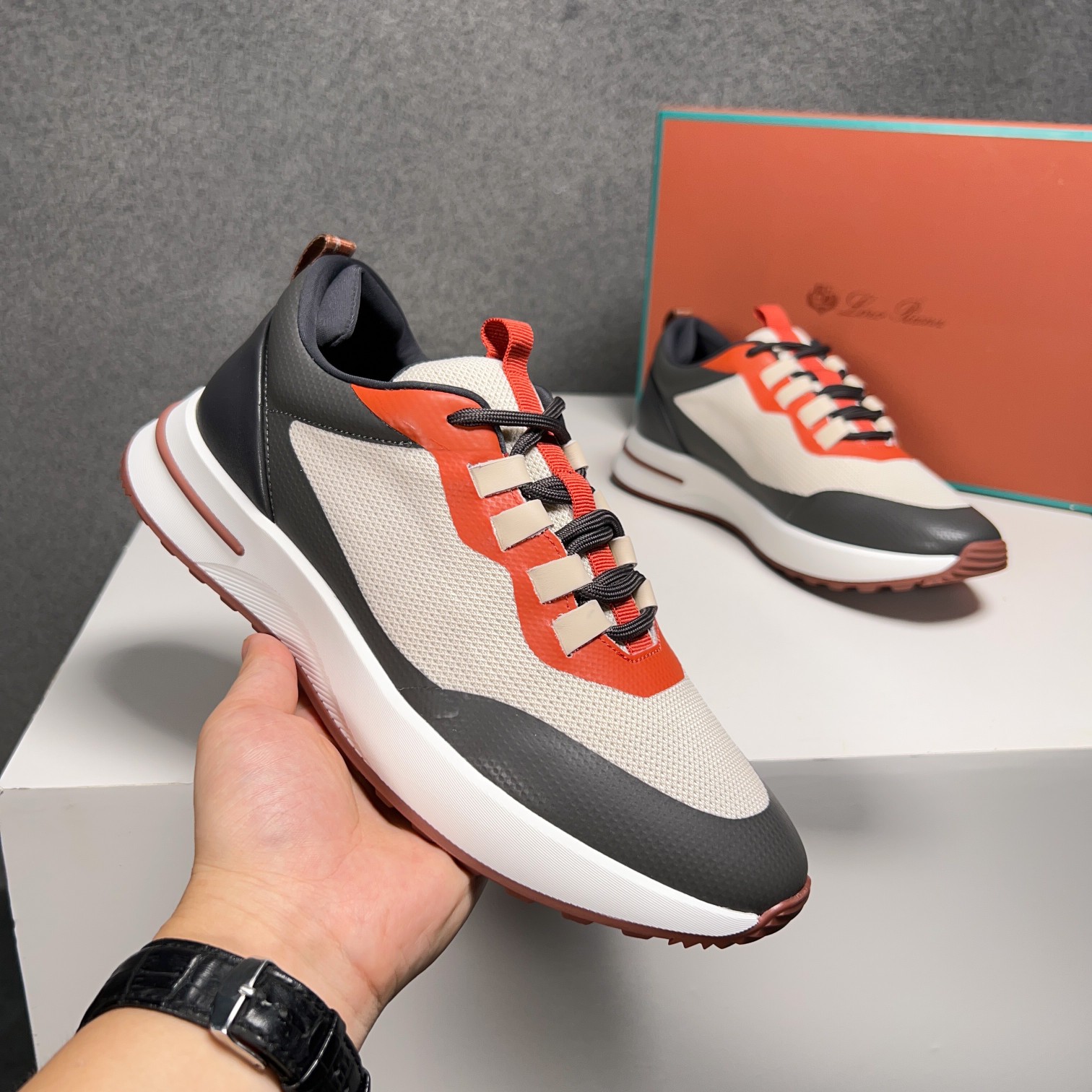 Loro Piana Otoño Caminar Deportes Hombres Zapatos LP Jogging (Dongguan producción OEM suela original
