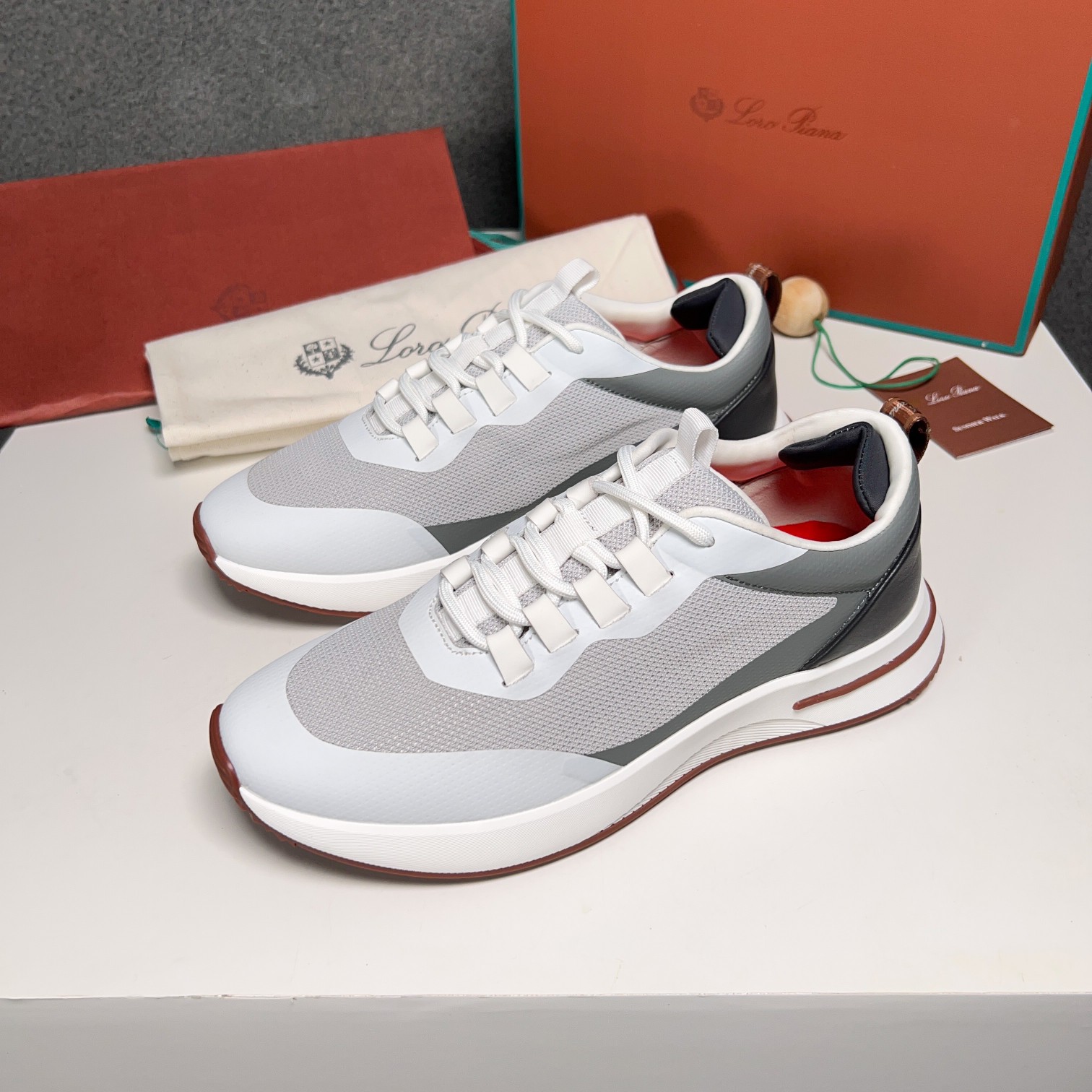 Loro Piana Otoño Caminar Deportes Hombres Zapatos LP Jogging (Dongguan producción OEM suela original