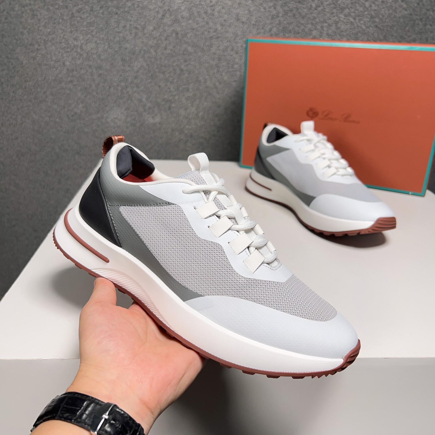 Loro Piana Otoño Caminar Deportes Hombres Zapatos LP Jogging (Dongguan producción OEM suela original