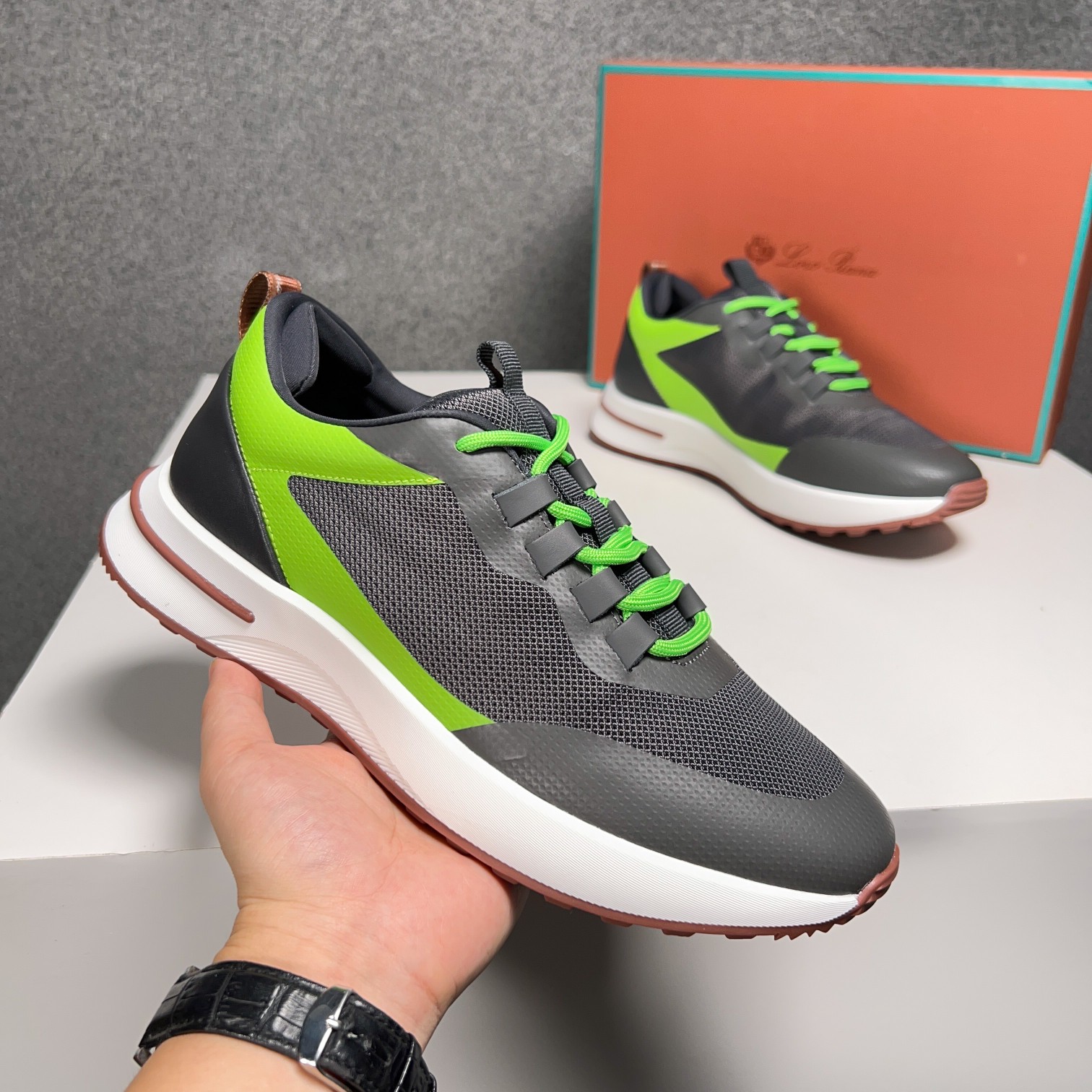 Loro Piana Otoño Caminar Deportes Hombres Zapatos LP Jogging (Dongguan producción OEM suela original