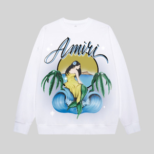 Amiri Online Clothing Sweatshirts Black White Printing Fall/Winter Collection