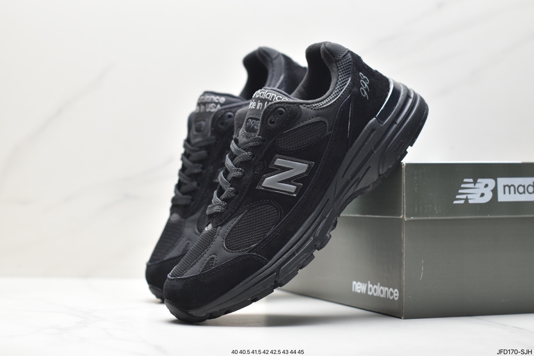 New Balance Made in USA MR993 series American-made classic retro casual sports all-match dad running shoes ”Joint Milky White Rock Gray” MR993KH1