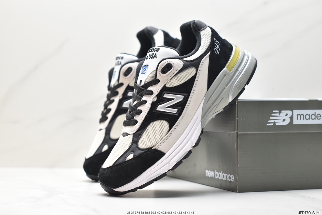 New Balance Made in USA MR993 series American-made classic retro casual sports all-match dad running shoes ”Joint Milky White Rock Gray” MR993KH1