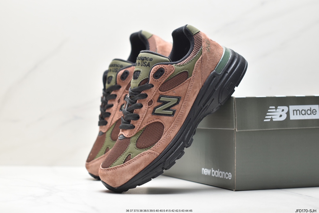 New Balance Made in USA MR993 series American-made classic retro casual sports all-match dad running shoes ”Joint Milky White Rock Gray” MR993KH1