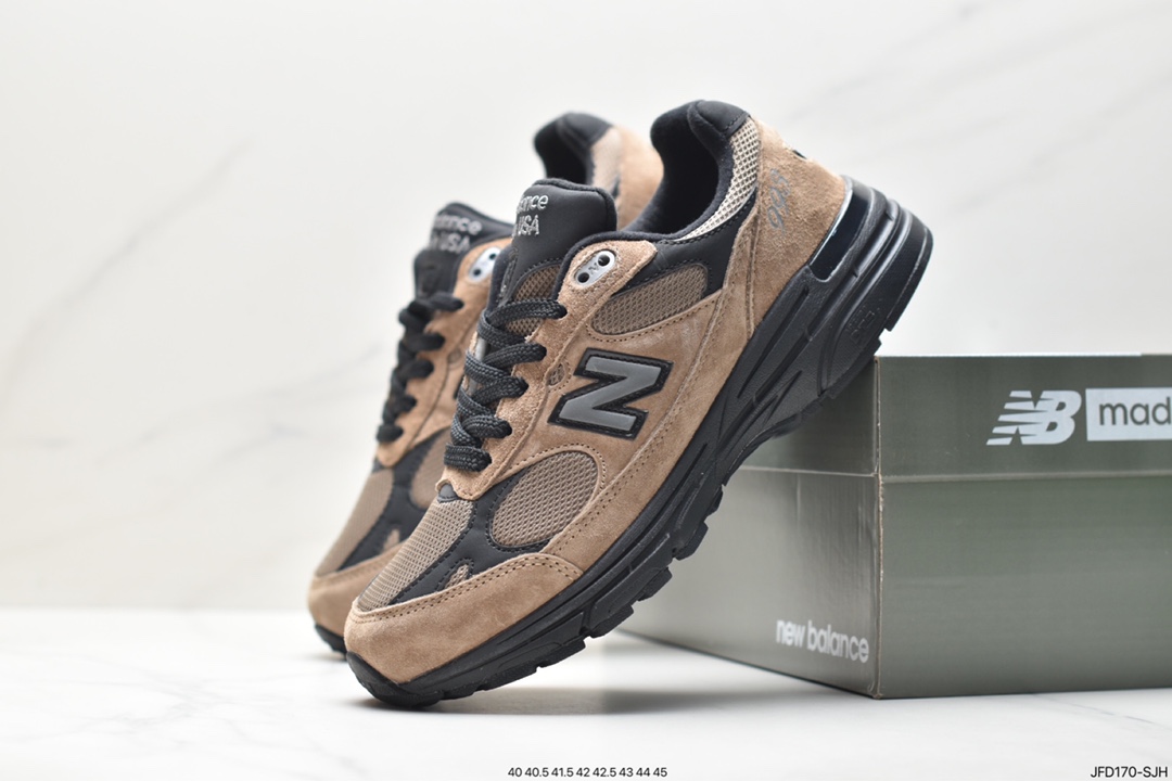 New Balance Made in USA MR993 series American-made classic retro casual sports all-match dad running shoes ”Joint Milky White Rock Gray” MR993KH1