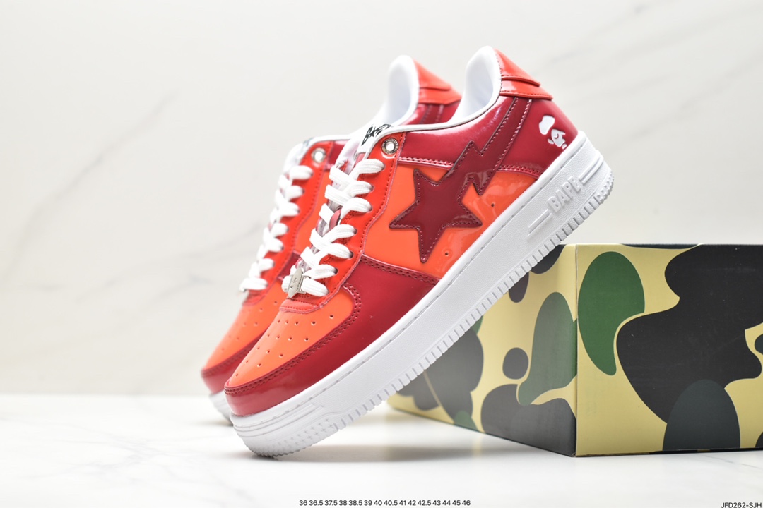 Japanese Harajuku fashion brand A Bathing Ape BAPE Sk8 Sta Low SK8 series low-top casual sports skateboard shoes