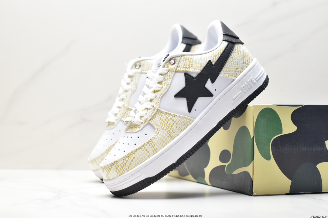 Japanese Harajuku fashion brand A Bathing Ape BAPE Sk8 Sta Low SK8 series low-top casual sports skateboard shoes