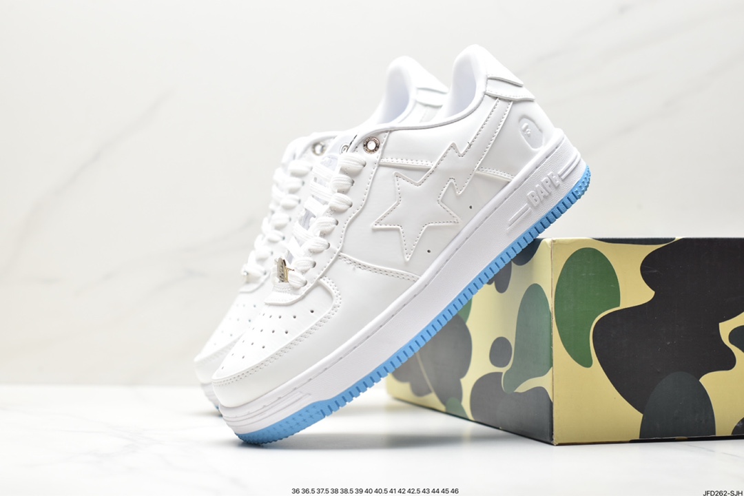 Japanese Harajuku fashion brand A Bathing Ape BAPE Sk8 Sta Low SK8 series low-top casual sports skateboard shoes