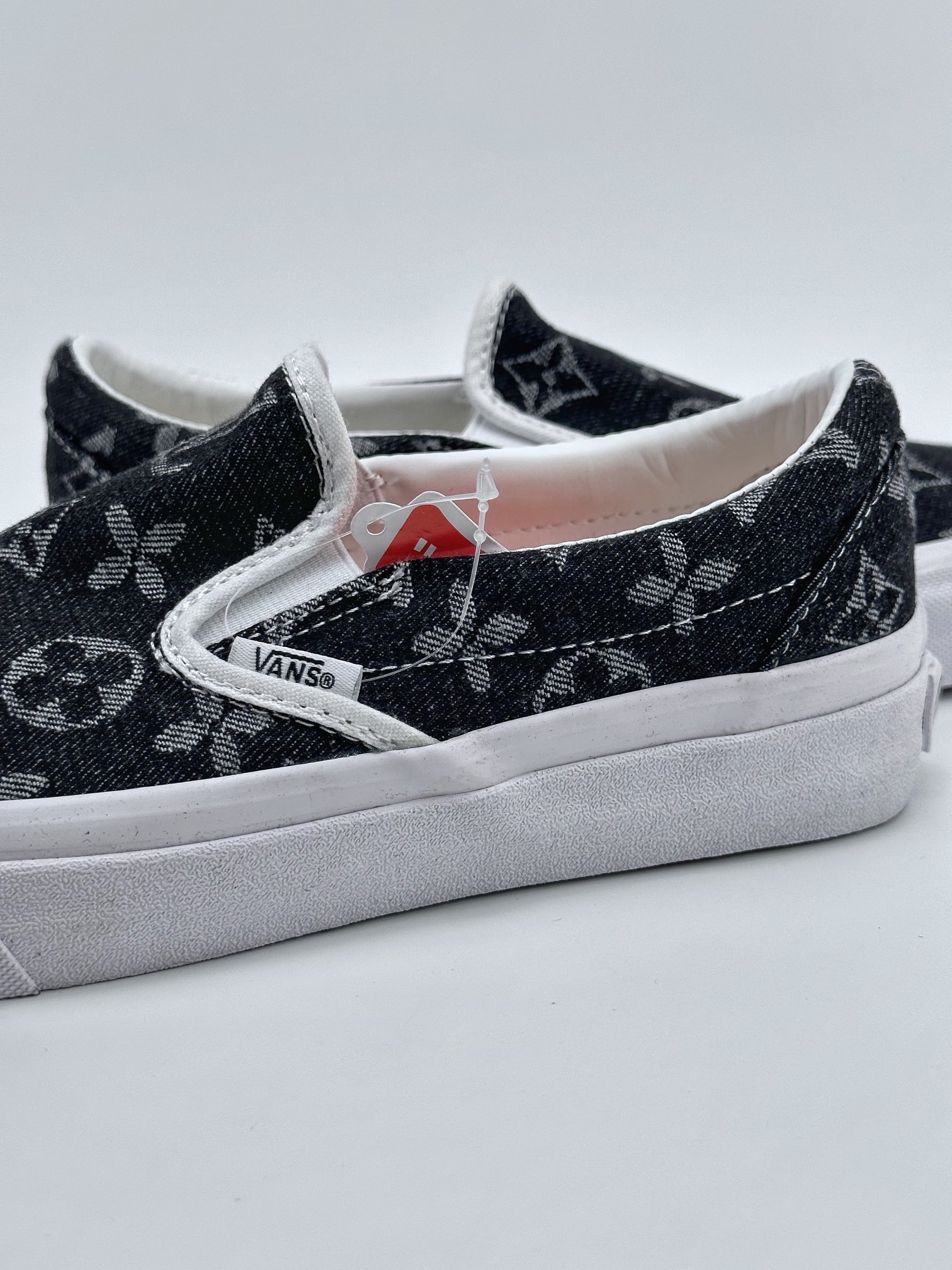 Vans Vault OG Slip-On black denim LV slip-on skateboard shoes