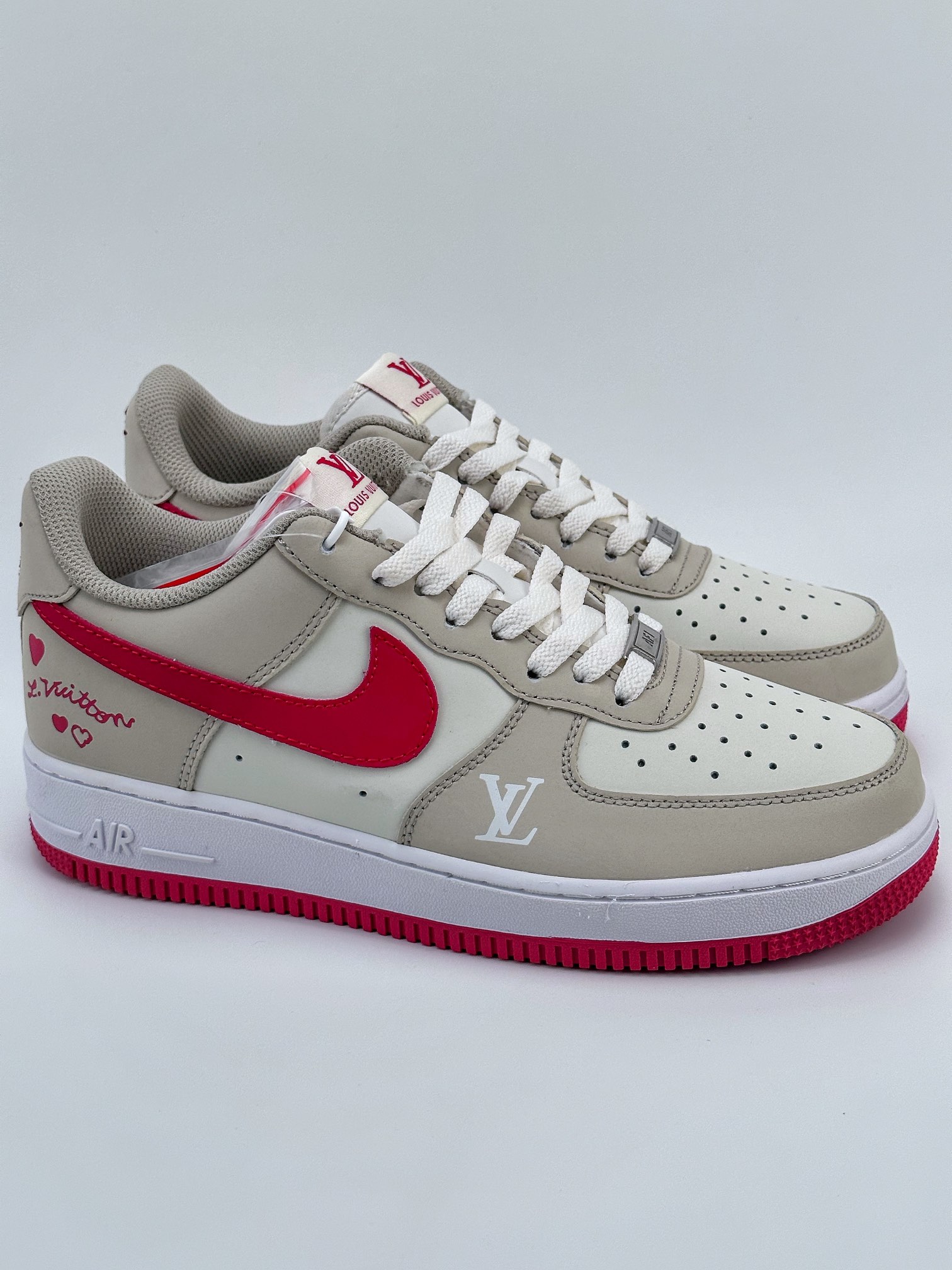 Nike Air Force 1 Low 07 x Louis Vuitton Beige Red BS9055-722