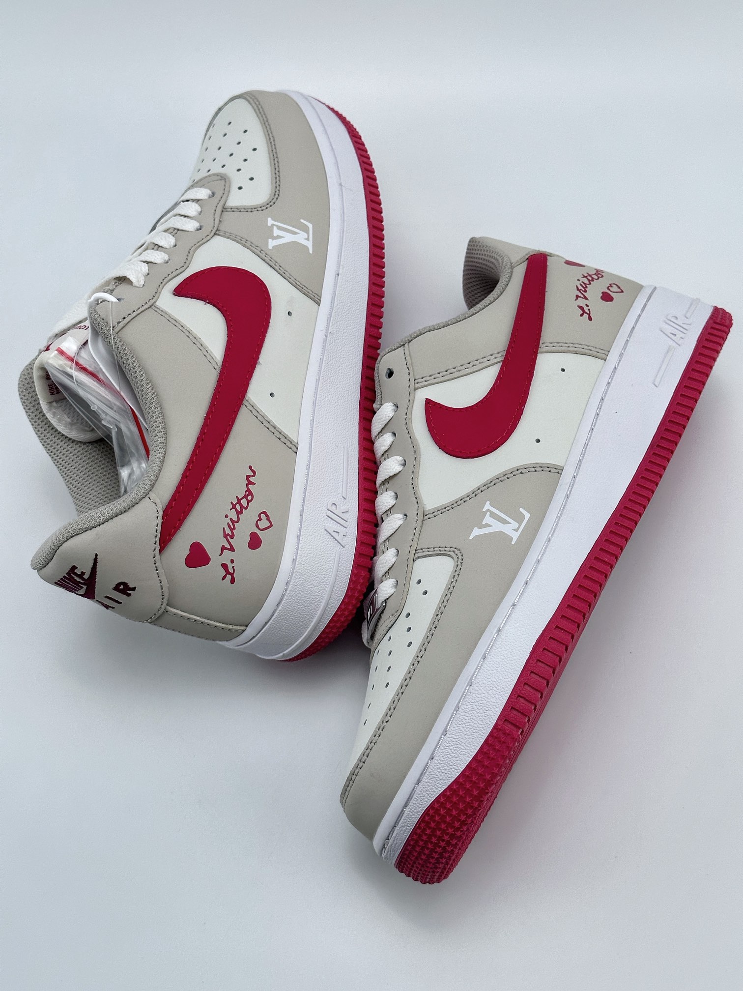 Nike Air Force 1 Low 07 x Louis Vuitton Beige Red BS9055-722