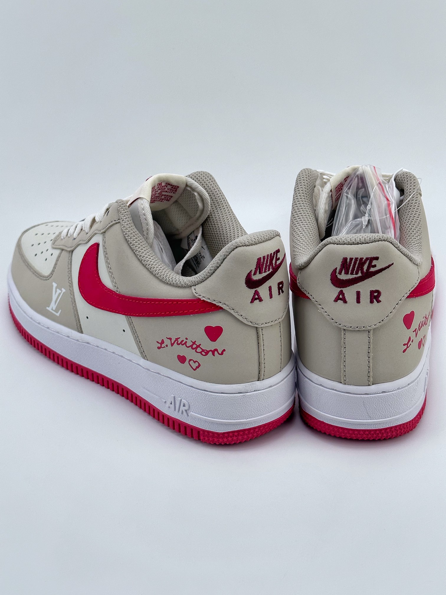 Nike Air Force 1 Low 07 x Louis Vuitton Beige Red BS9055-722