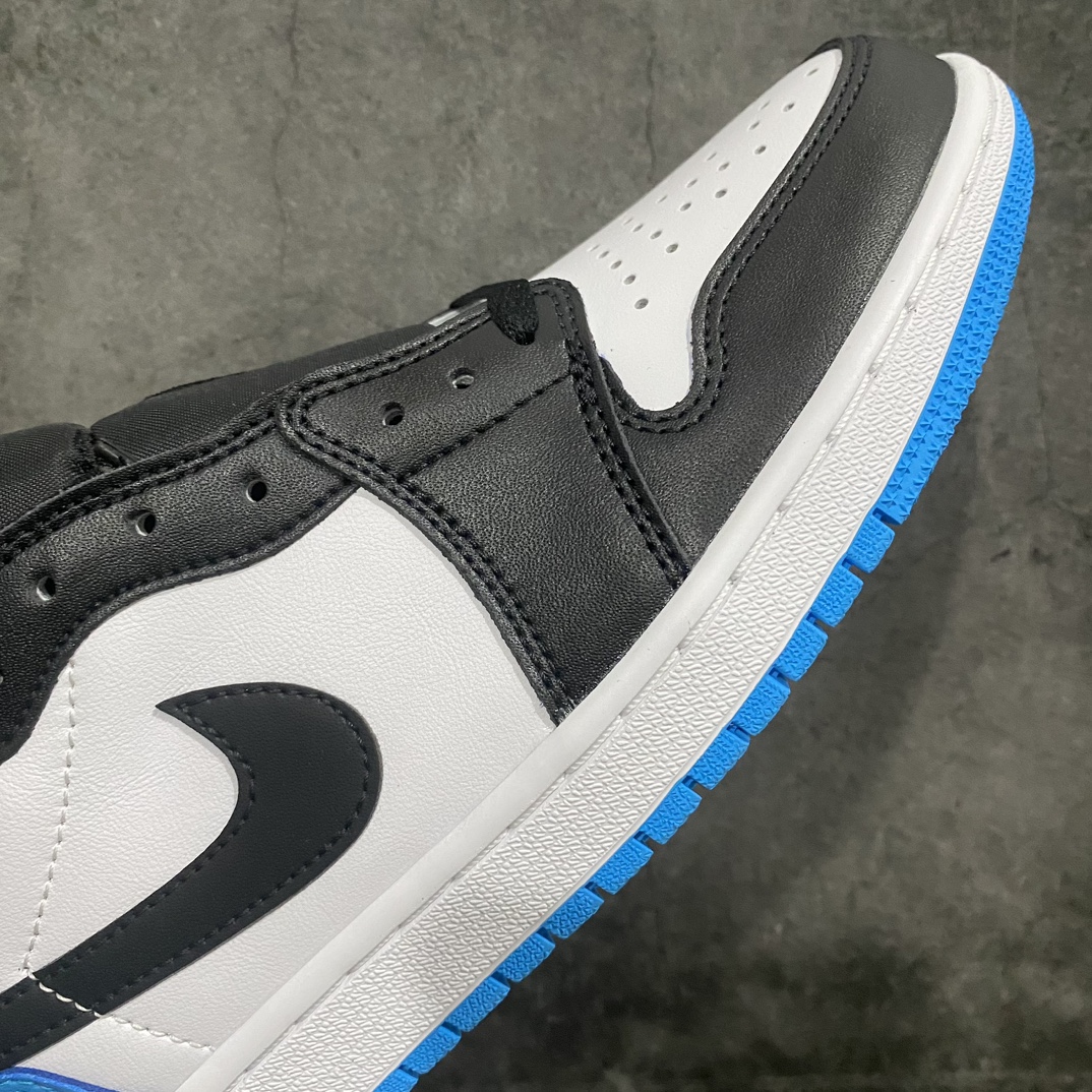 图片[6]-【T版纯原性价比】Air Jordan 1 Low OG”Laser Blue“AJ1低帮“黑白激光蓝”CZ0790-104n全新工厂出品 莞产老师傅技术加持全套原纸板楦头开发 原汁原味 完美一代版型一比一鞋头弧度高度鞋身弧度数据细节工艺流程均保持原鞋一致 后跟弧度收口自然对折极致一眼正品既视感头层原材皮料 进口玻璃冲刀皮料裁剪零毛边细节一致原鞋 全鞋电脑针车工艺鞋面清洁度最高QC检验标准 控制溢胶 飞翼3D高频深度立体 鞋盒、防尘纸 均采购来自原厂SIZE：36-46男女码齐-莆田鞋批发中心