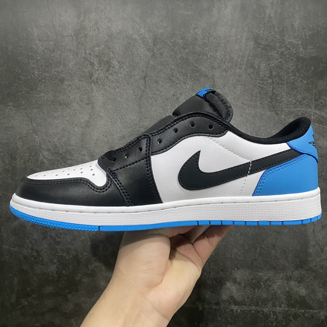 图片[2]-【T版纯原性价比】Air Jordan 1 Low OG”Laser Blue“AJ1低帮“黑白激光蓝”CZ0790-104n全新工厂出品 莞产老师傅技术加持全套原纸板楦头开发 原汁原味 完美一代版型一比一鞋头弧度高度鞋身弧度数据细节工艺流程均保持原鞋一致 后跟弧度收口自然对折极致一眼正品既视感头层原材皮料 进口玻璃冲刀皮料裁剪零毛边细节一致原鞋 全鞋电脑针车工艺鞋面清洁度最高QC检验标准 控制溢胶 飞翼3D高频深度立体 鞋盒、防尘纸 均采购来自原厂SIZE：36-46男女码齐-莆田鞋批发中心