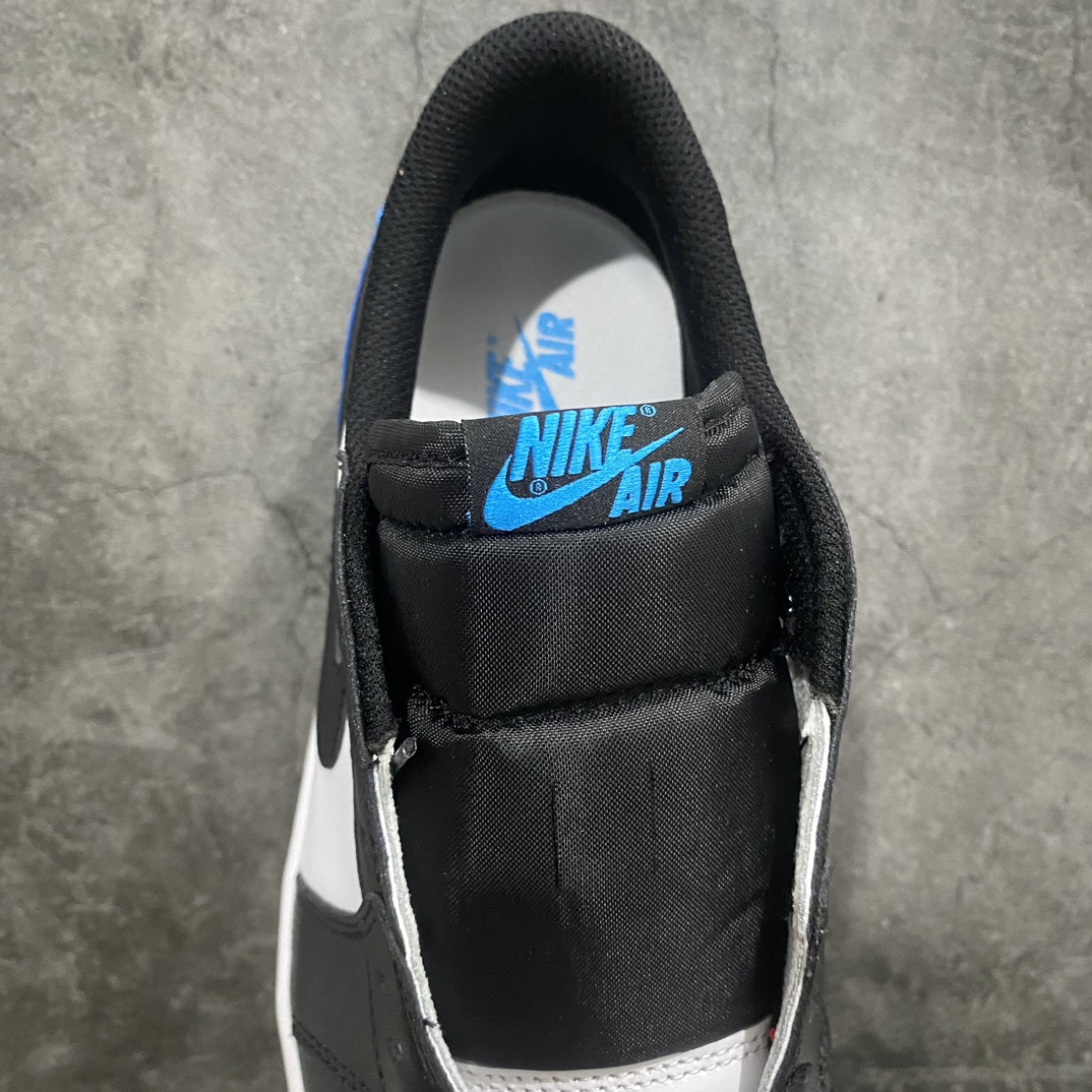 图片[8]-【T版纯原性价比】Air Jordan 1 Low OG”Laser Blue“AJ1低帮“黑白激光蓝”CZ0790-104n全新工厂出品 莞产老师傅技术加持全套原纸板楦头开发 原汁原味 完美一代版型一比一鞋头弧度高度鞋身弧度数据细节工艺流程均保持原鞋一致 后跟弧度收口自然对折极致一眼正品既视感头层原材皮料 进口玻璃冲刀皮料裁剪零毛边细节一致原鞋 全鞋电脑针车工艺鞋面清洁度最高QC检验标准 控制溢胶 飞翼3D高频深度立体 鞋盒、防尘纸 均采购来自原厂SIZE：36-46男女码齐-莆田鞋批发中心