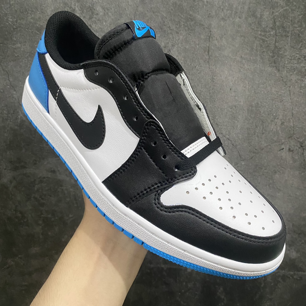 图片[3]-【T版纯原性价比】Air Jordan 1 Low OG”Laser Blue“AJ1低帮“黑白激光蓝”CZ0790-104n全新工厂出品 莞产老师傅技术加持全套原纸板楦头开发 原汁原味 完美一代版型一比一鞋头弧度高度鞋身弧度数据细节工艺流程均保持原鞋一致 后跟弧度收口自然对折极致一眼正品既视感头层原材皮料 进口玻璃冲刀皮料裁剪零毛边细节一致原鞋 全鞋电脑针车工艺鞋面清洁度最高QC检验标准 控制溢胶 飞翼3D高频深度立体 鞋盒、防尘纸 均采购来自原厂SIZE：36-46男女码齐-莆田鞋批发中心