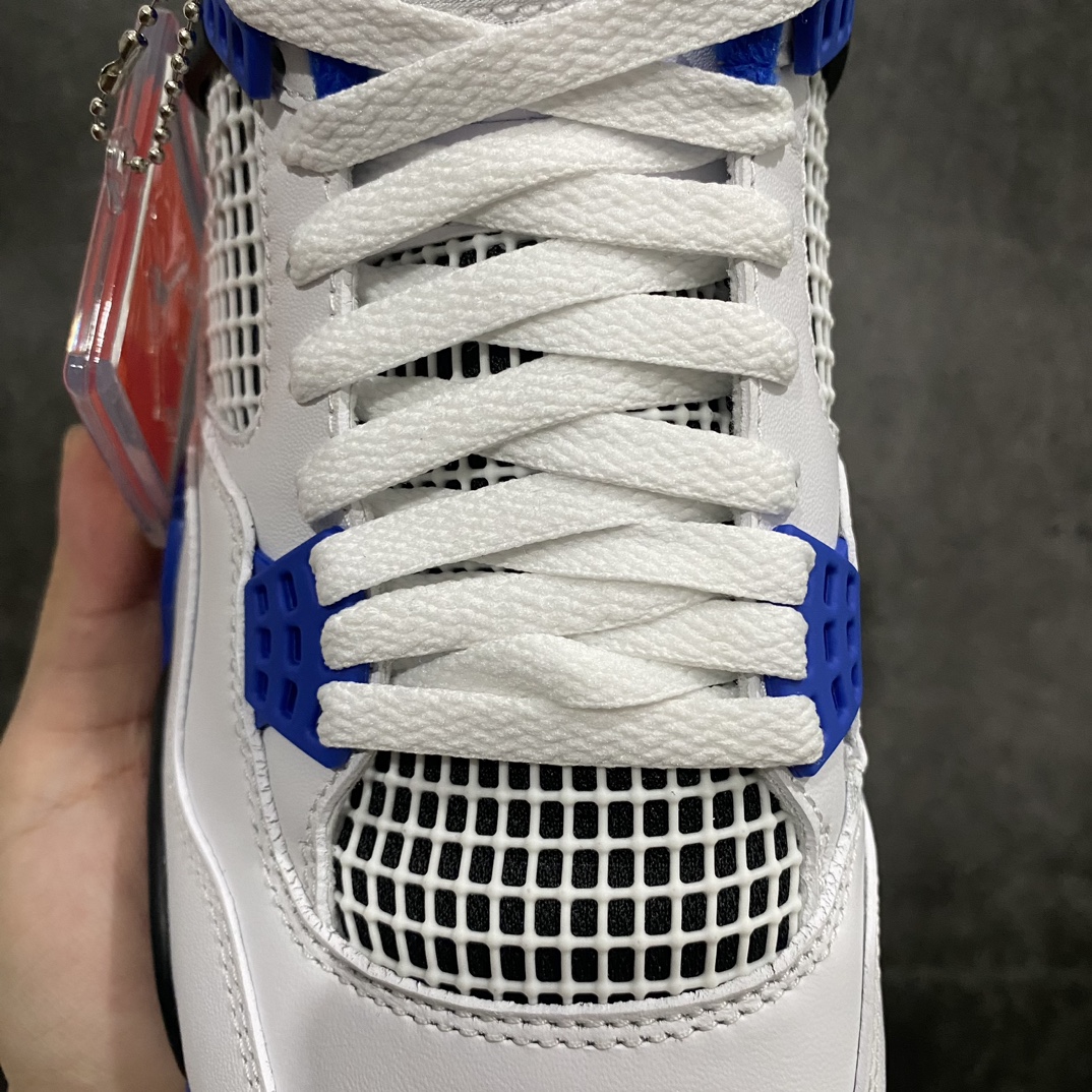 图片[3]-【老DT版】Air Jordan AJ4 Retro 赛车蓝 308497-117n老牌AJ大厂出品 原纸板楦头开发原厂特供皮料加持 确保原汁原味 完美呈现四代版型n一比一鞋头弧度高度鞋身弧度 数据细节工艺流程均保持原鞋一致n皮料切割菱角分明 不变形无多余毛边 柔软性质感一致于原鞋原厂织唛标 原厂飞人电绣工艺 后跟定型进口港宝加持 自然饱满 全鞋荧光划线卡点 追求极致完美 每一双都是工艺品 多重QC质检 超越公司货的品控标准 实实在在的免检产品  尺码：40 40.5 41 42 42.5 43 44 44.5 45 46 47.5-莆田鞋批发中心