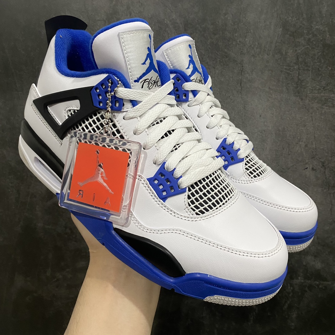 【老DT版】Air Jordan AJ4 Retro 赛车蓝 308497-117n老牌AJ大厂出品 原纸板楦头开发原厂特供皮料加持 确保原汁原味 完美呈现四代版型n一比一鞋头弧度高度鞋身弧度 数据细节工艺流程均保持原鞋一致n皮料切割菱角分明 不变形无多余毛边 柔软性质感一致于原鞋原厂织唛标 原厂飞人电绣工艺 后跟定型进口港宝加持 自然饱满 全鞋荧光划线卡点 追求极致完美 每一双都是工艺品 多重QC质检 超越公司货的品控标准 实实在在的免检产品  尺码：40 40.5 41 42 42.5 43 44 44.5 45 46 47.5-莆田鞋批发中心