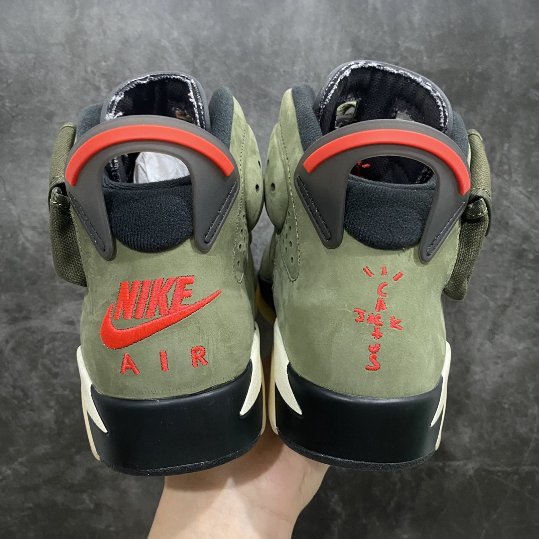 [OG Pure Original] Travis Scott x Air Jordan 6 AJ6 TS Retro Culture Basketball Shoes ”Military Green Luminous Ghost Face” CN1084-200