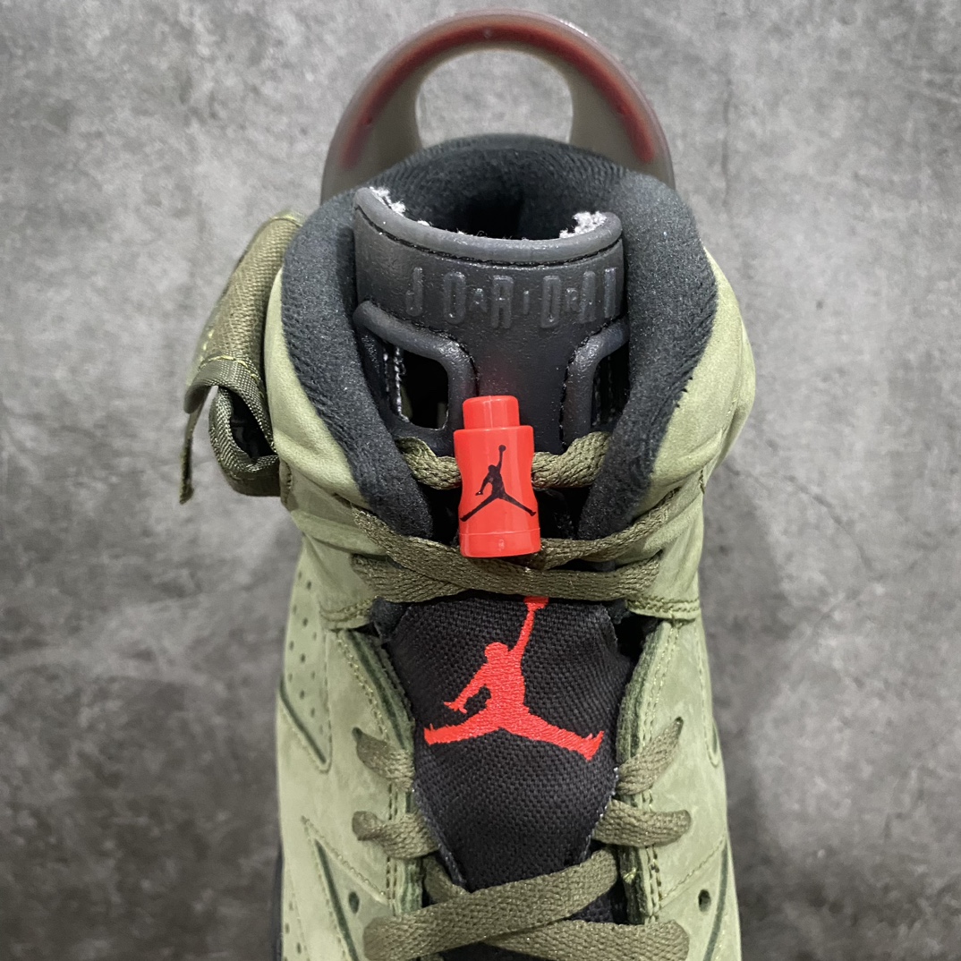 [OG Pure Original] Travis Scott x Air Jordan 6 AJ6 TS Retro Culture Basketball Shoes ”Military Green Luminous Ghost Face” CN1084-200