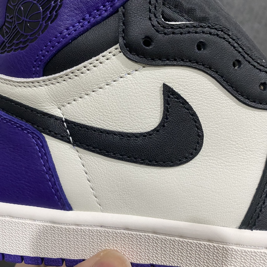 图片[4]-【外贸纯原】Air Jordan AJ1 黑紫脚趾 555088-501n全新开发版本 原鞋比对匹配率98%n原楦原纸板开发 极致一眼正品既视感原厂头层皮料 飞翼3D高频深度立体全方位比对原鞋 鞋盒、防尘纸 均采购来自原厂  尺码：40/47.5n-莆田鞋批发中心