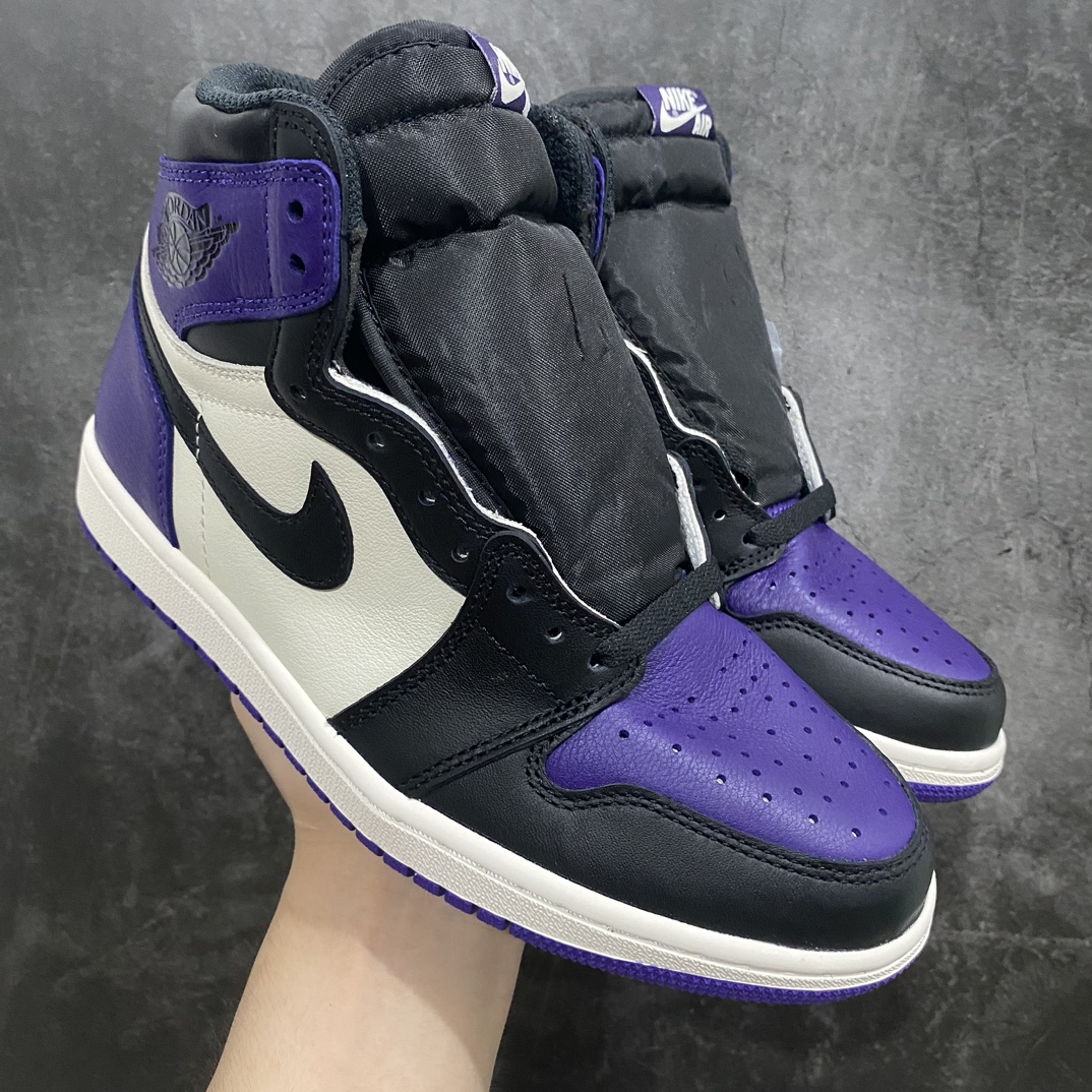 【外贸纯原】Air Jordan AJ1 黑紫脚趾 555088-501n全新开发版本 原鞋比对匹配率98%n原楦原纸板开发 极致一眼正品既视感原厂头层皮料 飞翼3D高频深度立体全方位比对原鞋 鞋盒、防尘纸 均采购来自原厂  尺码：40/47.5n-莆田鞋批发中心