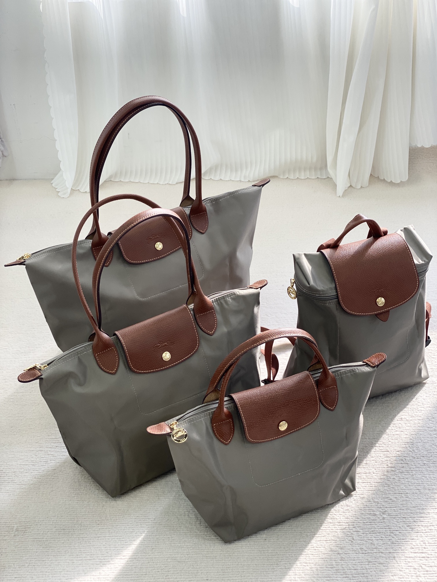 Longchamp ～斑鸠灰大小尺寸图