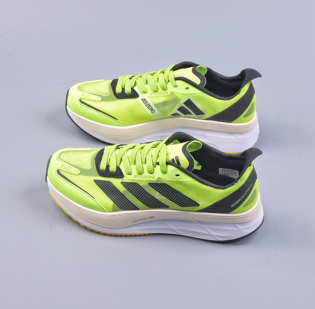 Adidas Adizero Boston 11 ultra-light foam bottom cushioning breathable running shoes GX6650