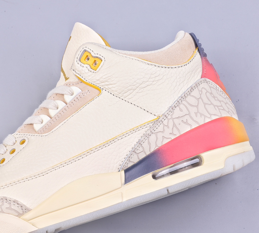 Air Jordan 3 Retro AJ3 Joe 3 rainbow gradient configuration printed surface PVC reinforced shell packaging FN0344-901