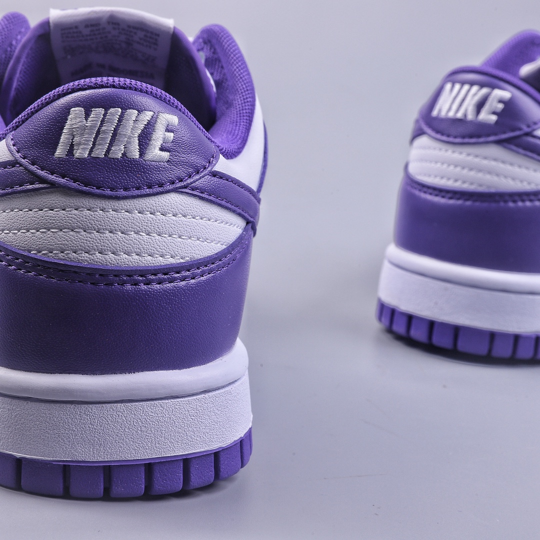 VT NK Dunk low Retro ”Court Purple” white and purple low-top casual sports shoes DD1391-104