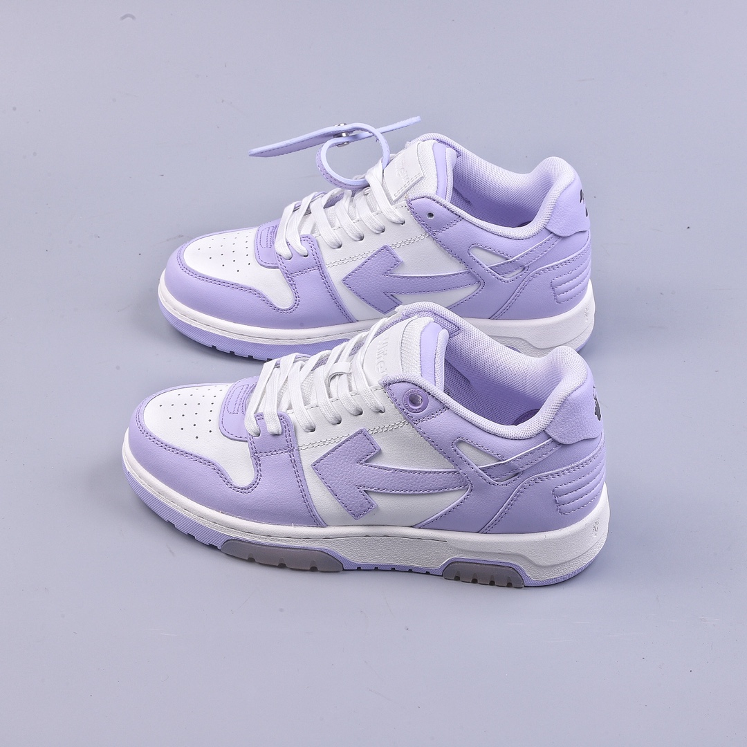 OK OFF-WHITE Out Of Office low-top fashion sneakers white and purple