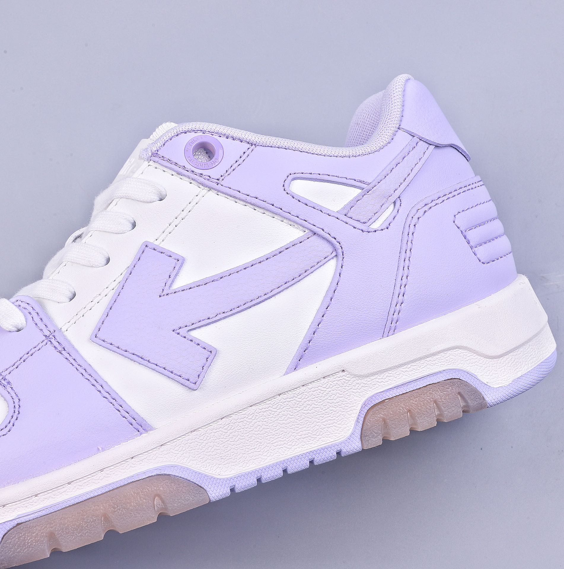 OK OFF-WHITE Out Of Office low-top fashion sneakers white and purple