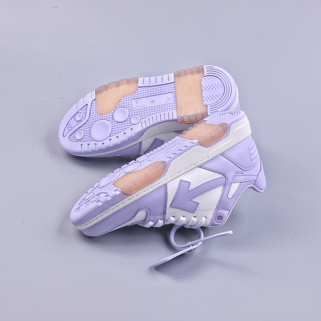 OK OFF-WHITE Out Of Office low-top fashion sneakers white and purple