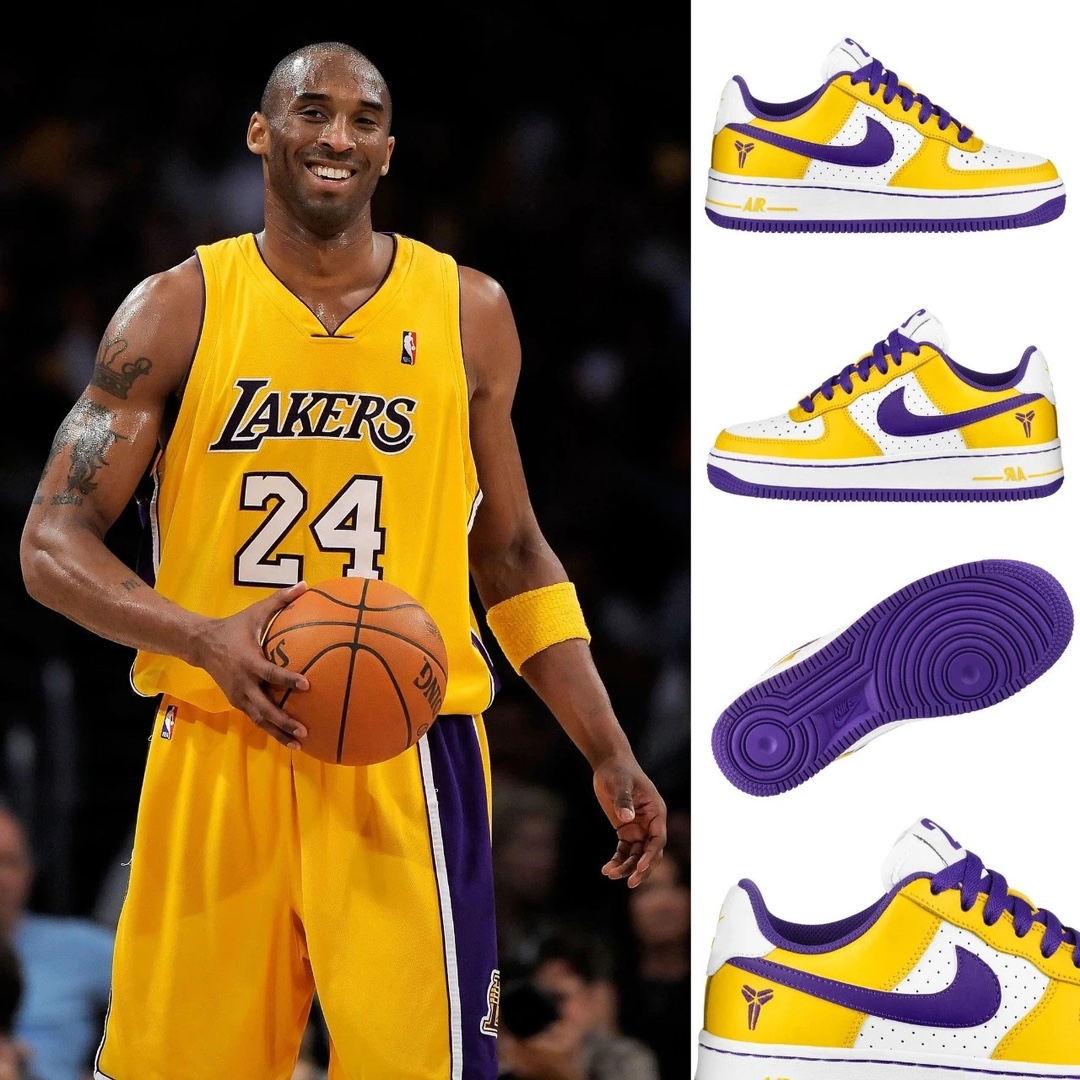 ＃Artículo nostálgico Edición limitada Kobe Kobe Bryant x NK Air Force 1 Low Retro QS Air Force 1 bajo Blanco Púrpura Am…