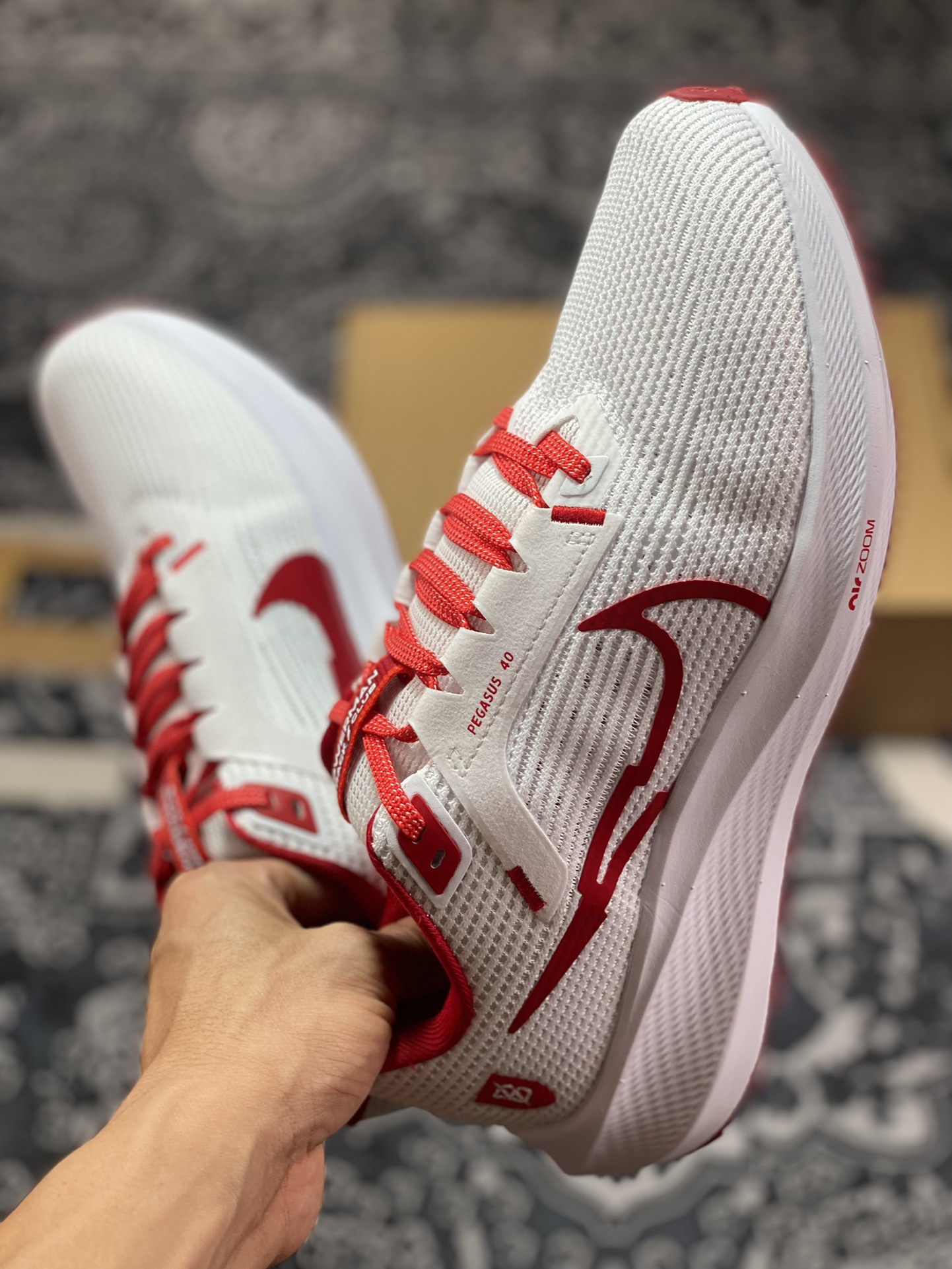 Air Zoom Pegasus 40 White Red FJ2844-100