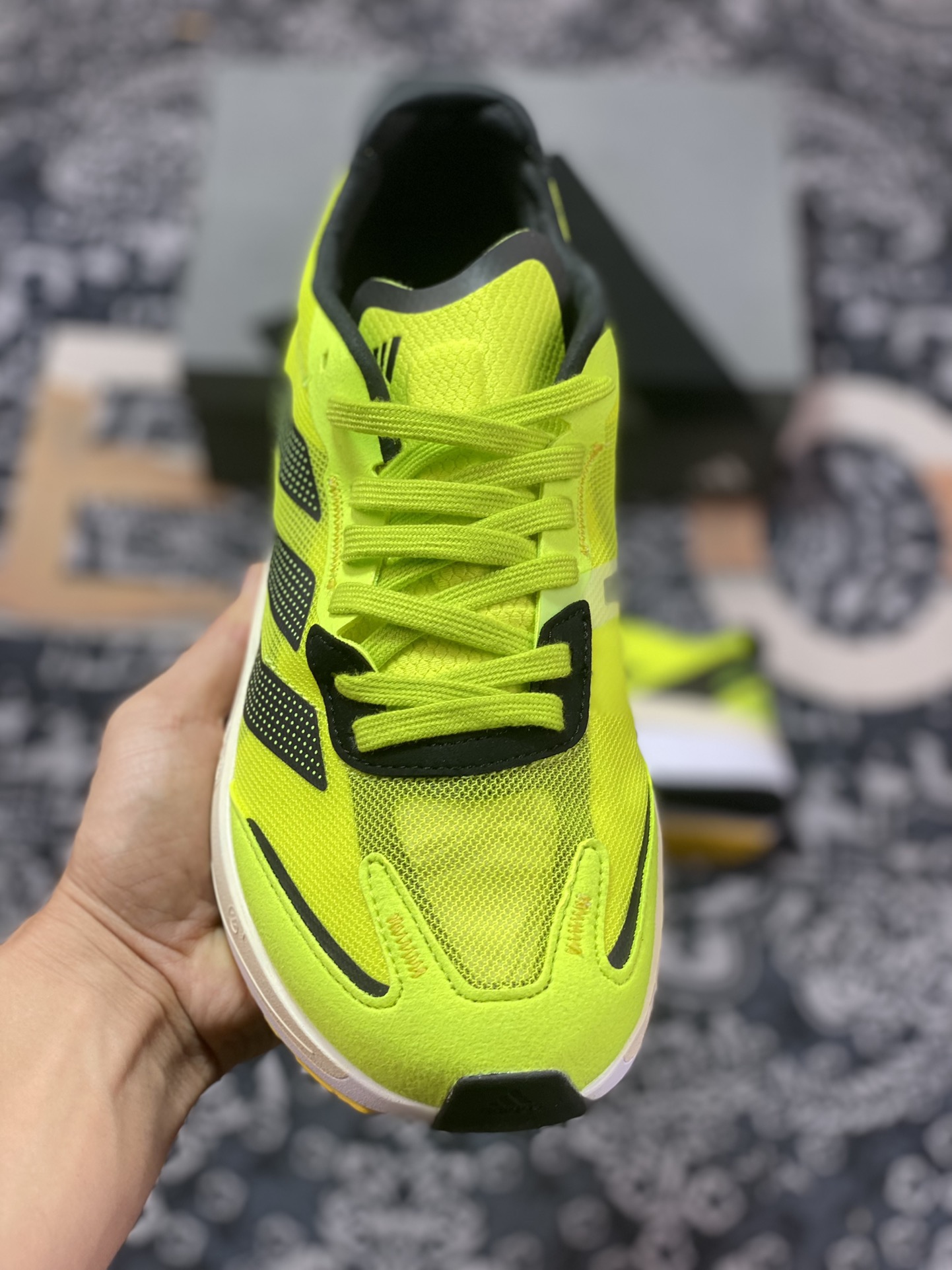 200 阿迪达斯Adidas Adizero Boston 11 波士顿11代系列低帮慢跑鞋“网织荧光黄黑”GX6650