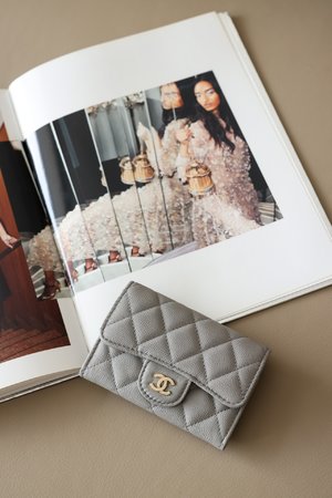 Chanel Classic Flap Bag Wallet Card pack Best Site For Replica
 Grey All Steel